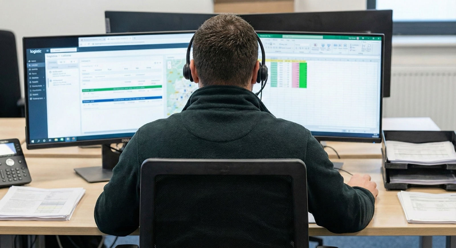A TAB Agent Development liaison working a logistics desk.